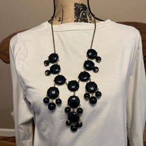 Acrylic beaded bubble waterfall necklace adjustable goldtone 17”